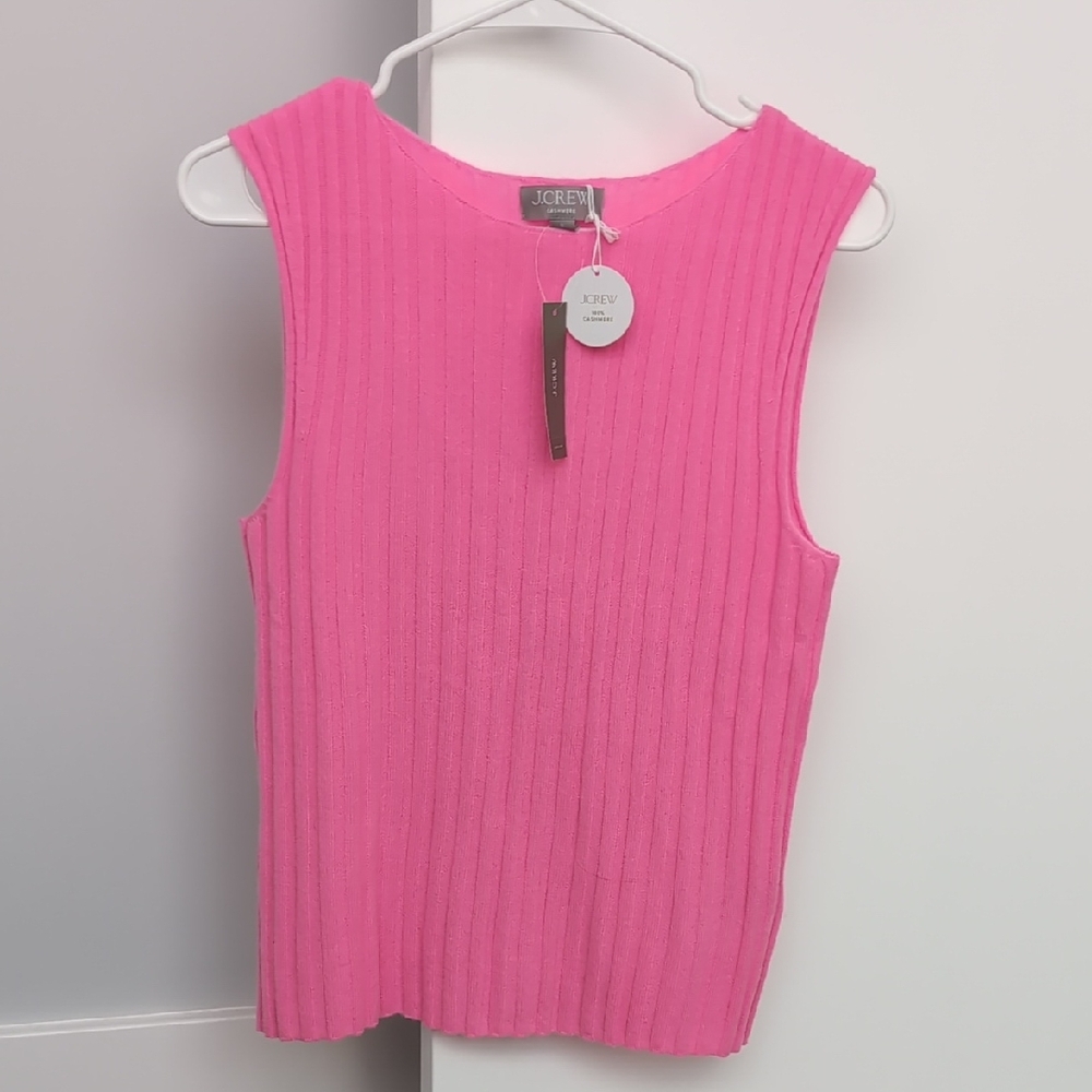 NWT J. Crew Wide-rib Cashmere Sweater Shell